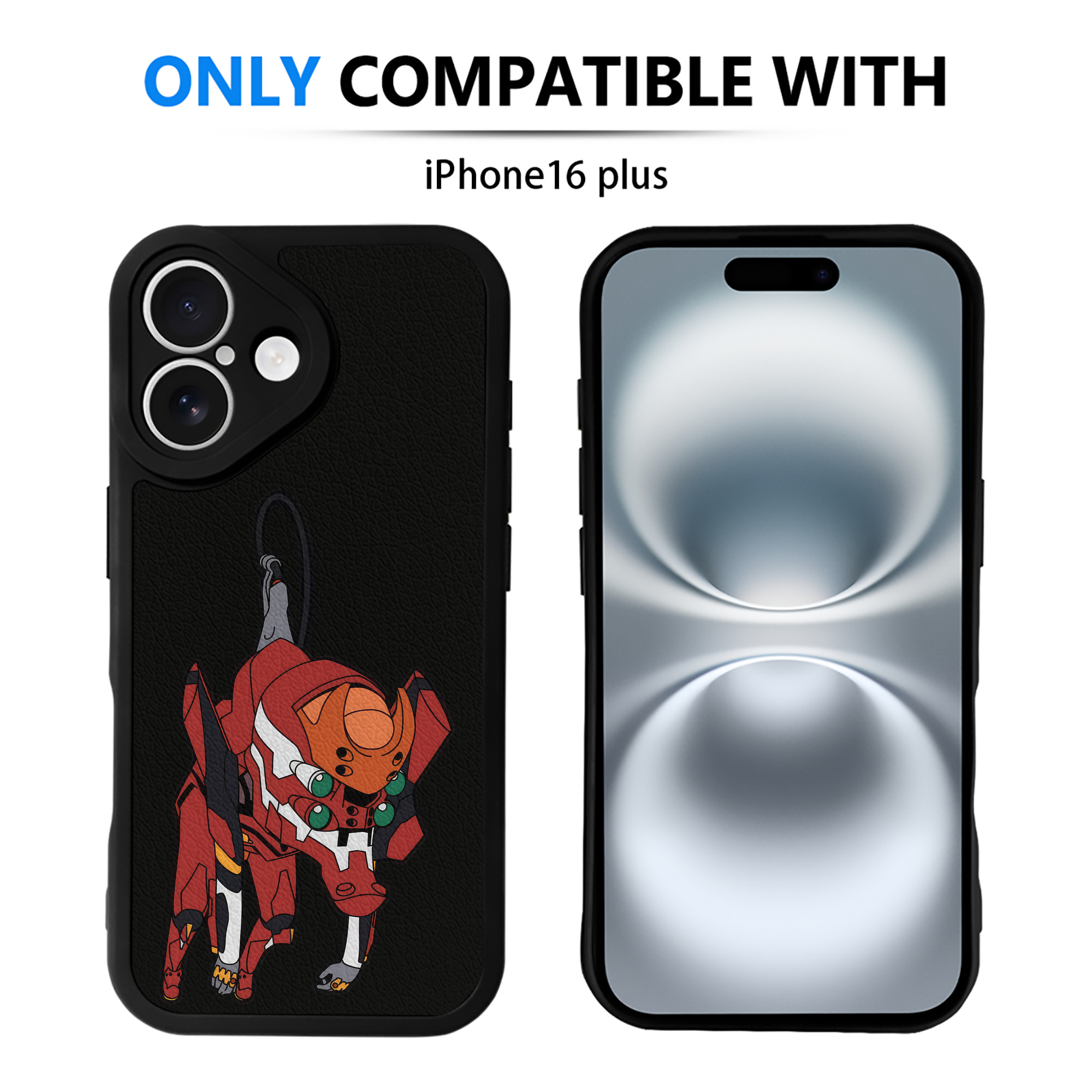 （画像用） EVA 新世紀エヴァンゲリオン 【iPhone 16シリーズ対応】シリコンスマホケース（レザー調） 材質：シリコン